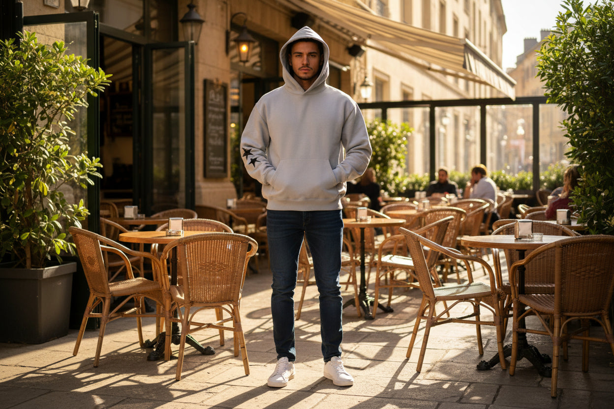 Star Graffiti Hoodie Herren – Stylischer Streetwear Kapuzenpullover