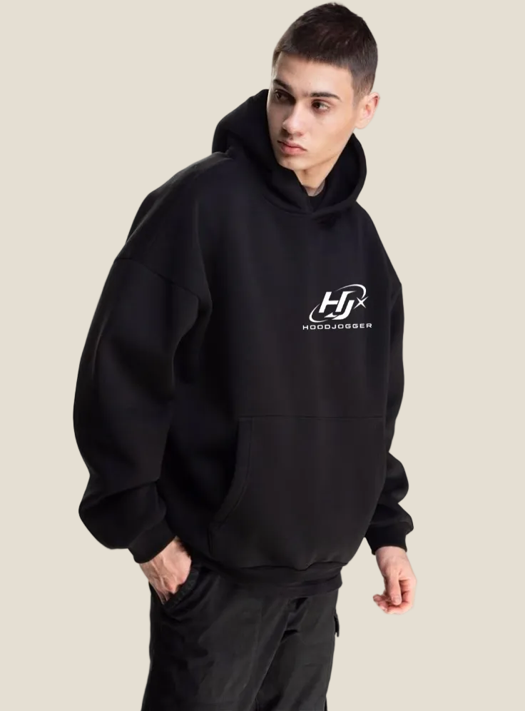 Herren Oversized Hoodie Schwarz