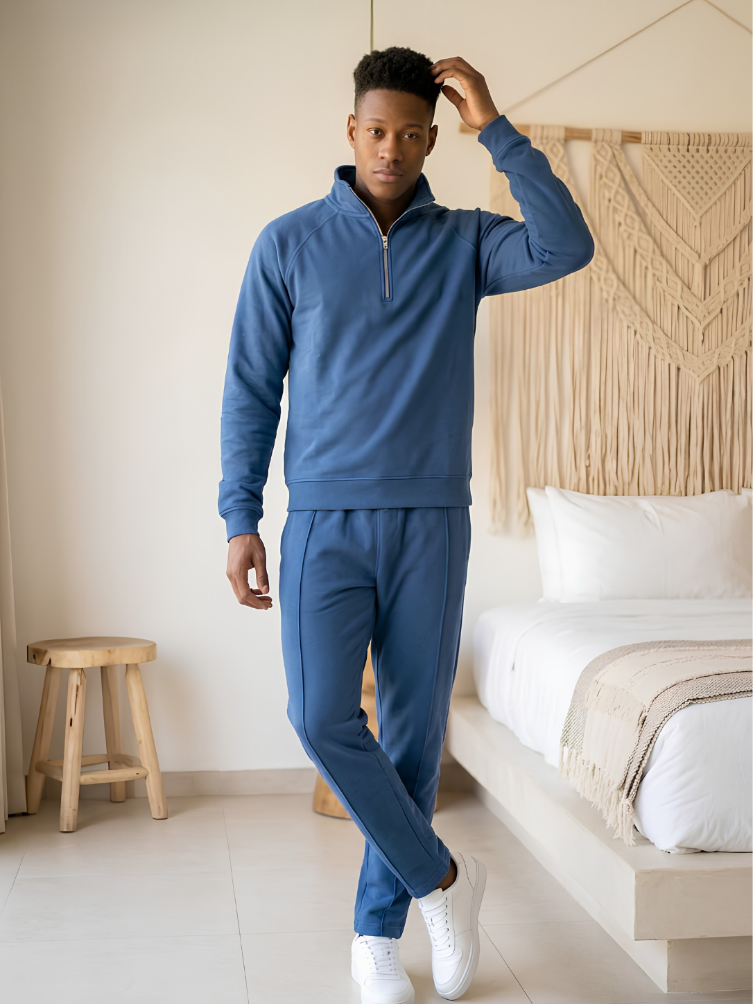 Herren Jogginganzug,  Quarter-Zip Sweatshirt Set
