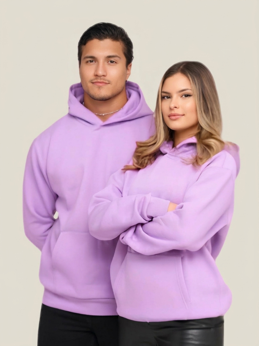 Oversize Hoodie Unisex Boxy Fit, Schweres Fleece