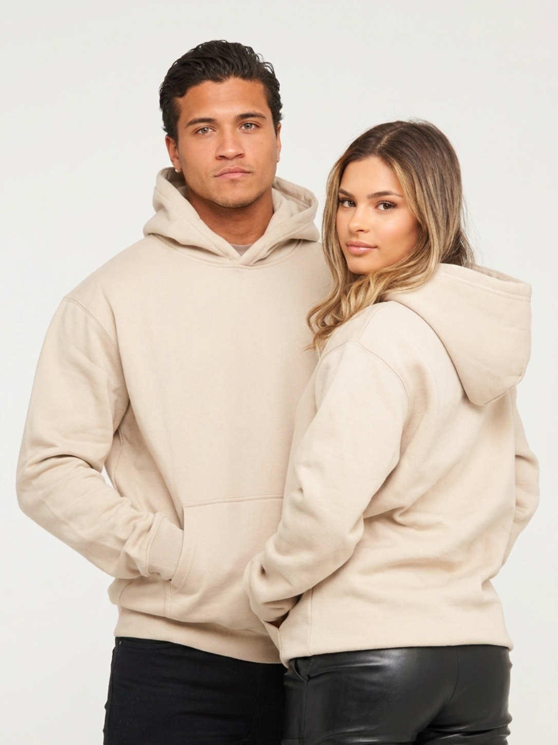 Oversize Hoodie Unisex Boxy Fit, Schweres Fleece