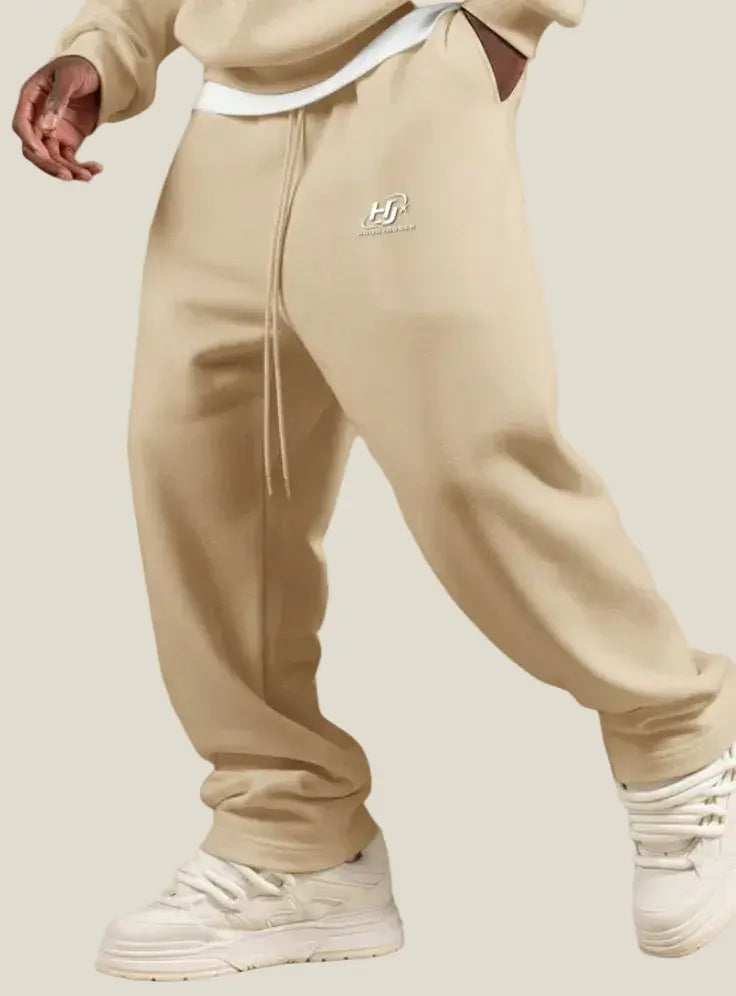 Herren Wide Leg Jogginghose hinten lockere Hose mit weitem Bein für Herren