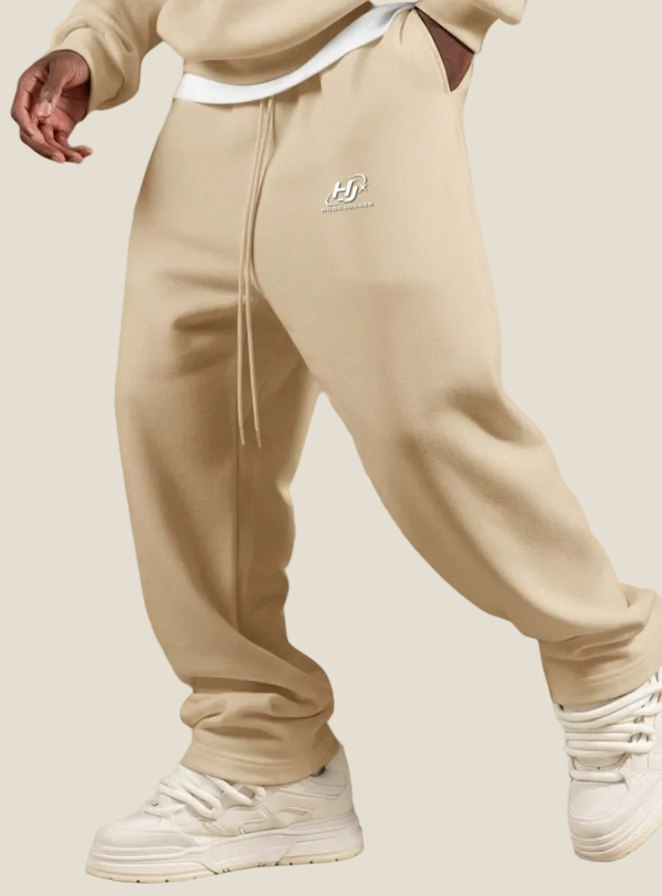 Herren Wide Leg Jogginghose hinten lockere Hose mit weitem Bein für Herren