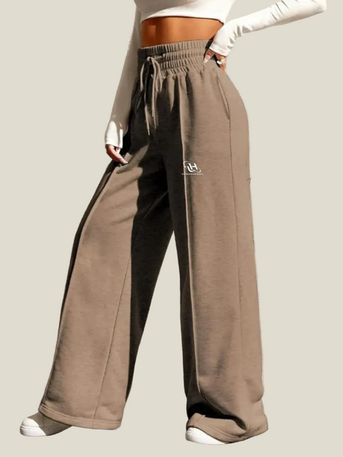 Damen High Waist Wide Leg Jogginghose