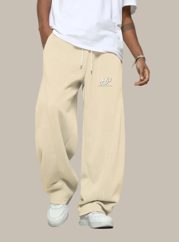 Herren Wide Leg Jogginghose vorne  HOODJOGGER Streetwear Jogginghose für Männer