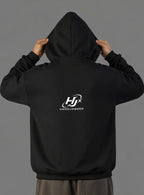 Herren Balaclava Zip Hoodie hinten stylischer Oversized Hoodie für Herren