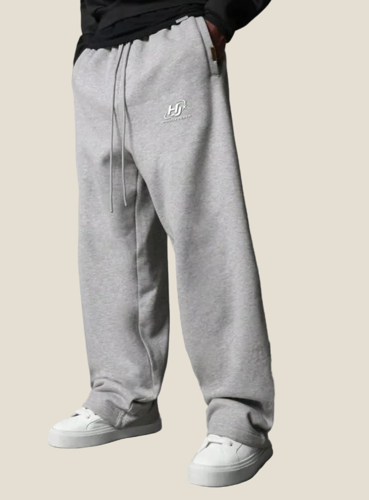 Herren Wide Leg Jogginghose hinten lockere Hose mit weitem Bein für Herren