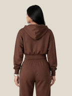 Seitenansicht Damen Crop Zip Hoodie HOODJOGGER