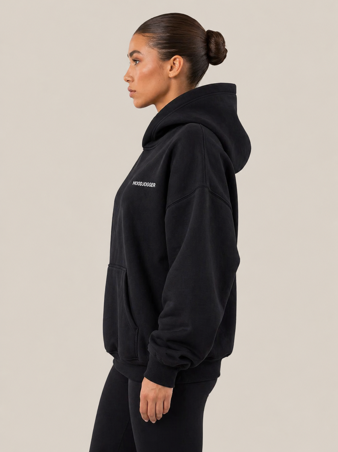 Seitenansicht Damen Oversized Hoodie HOODJOGGER
