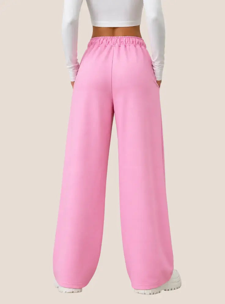 Rückansicht Damen Wide Leg Jogginghose HOODJOGGER