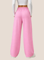 Rückansicht Damen Wide Leg Jogginghose HOODJOGGER