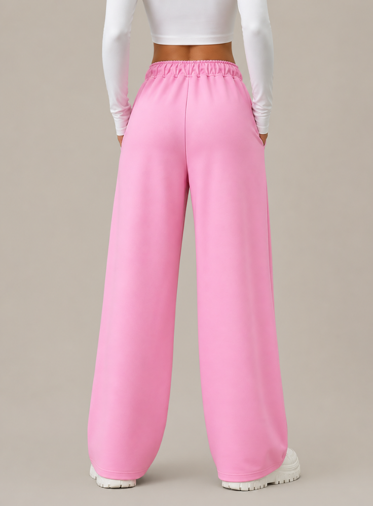 Rückansicht Damen Wide Leg Jogginghose HOODJOGGER