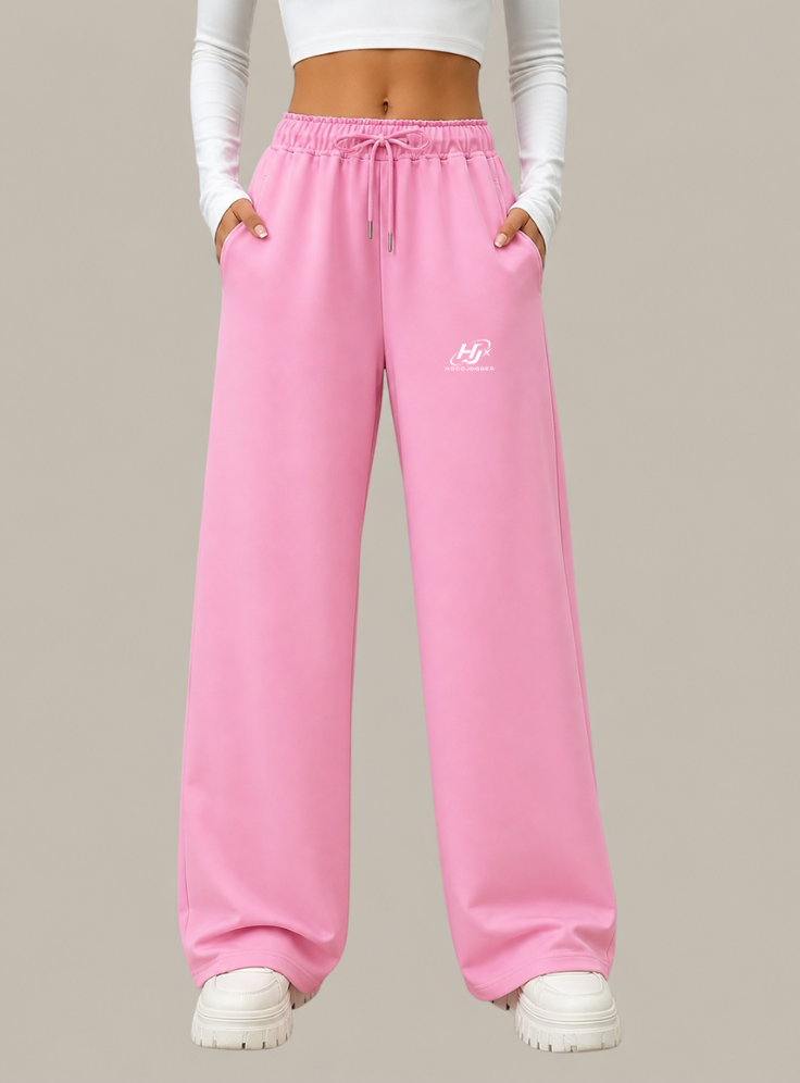 Damen Wide Leg Jogginghose Front HOODJOGGER