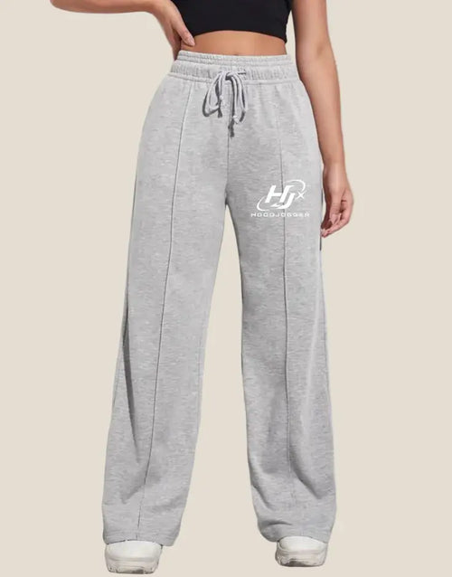 Seitenansicht Damen Wide Leg Sweatpants HOODJOGGER