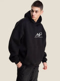Herren Oversized Hoodie Schwarz Front HOODJOGGER