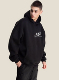 Herren Oversized Hoodie Schwarz Front HOODJOGGER