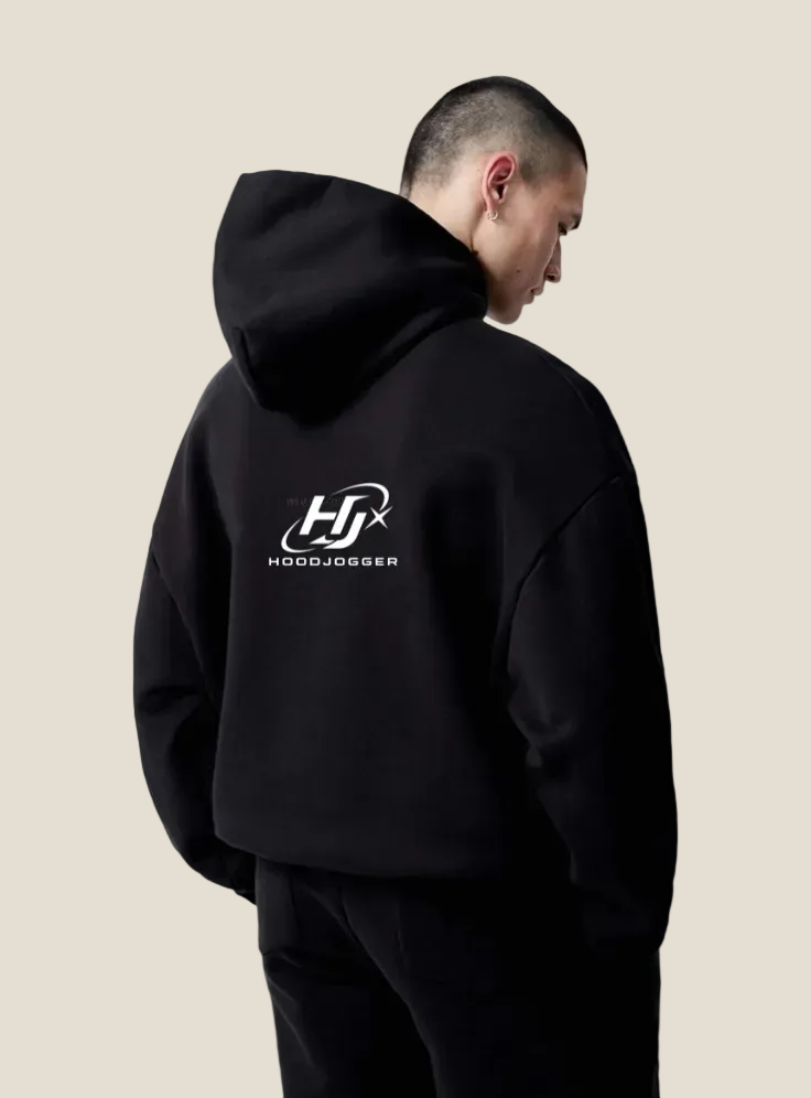 Herren Oversized Hoodie Schwarz im Streetwear Look HOODJOGGER