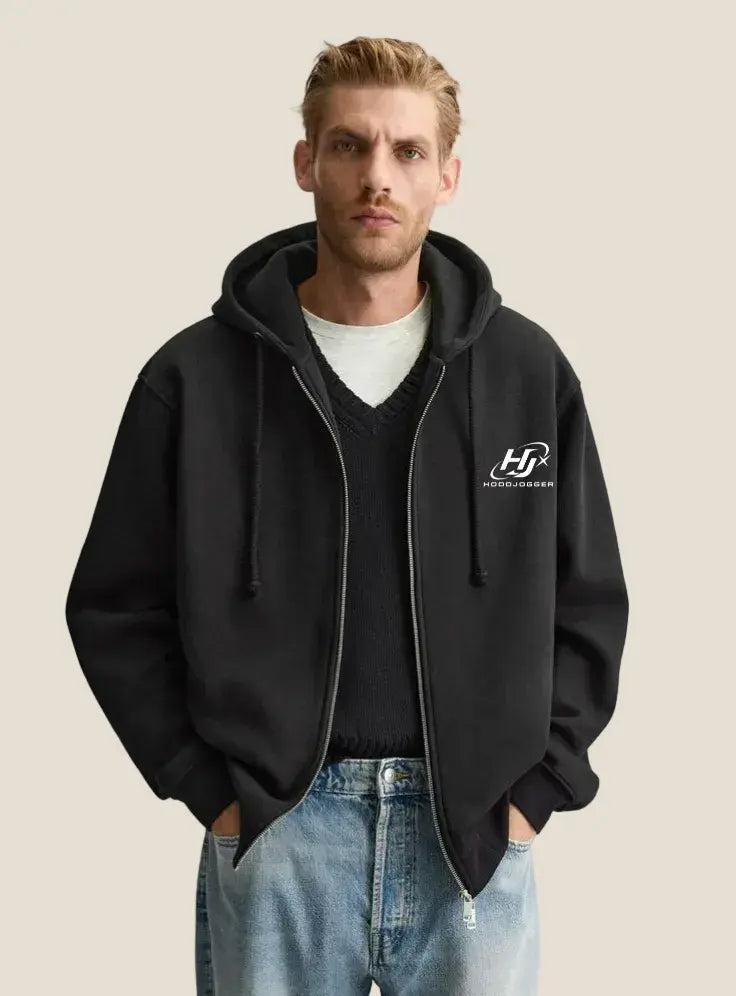 Herren Zip Up Hoodie Frontansicht HOODJOGGER