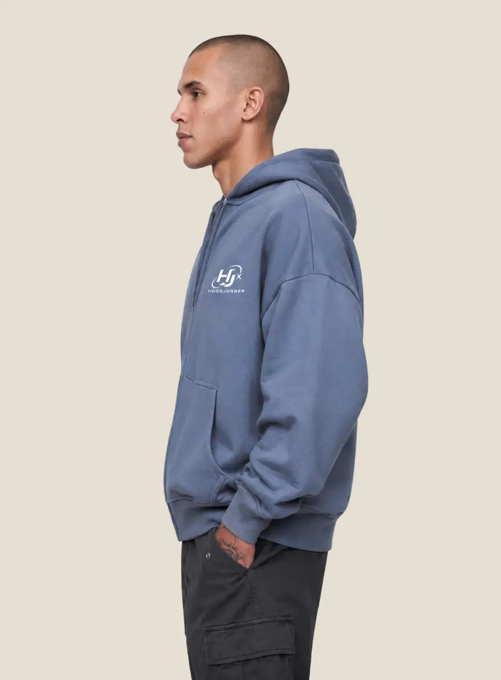 Oversized Herren Hoodie Seitenansicht HOODJOGGER