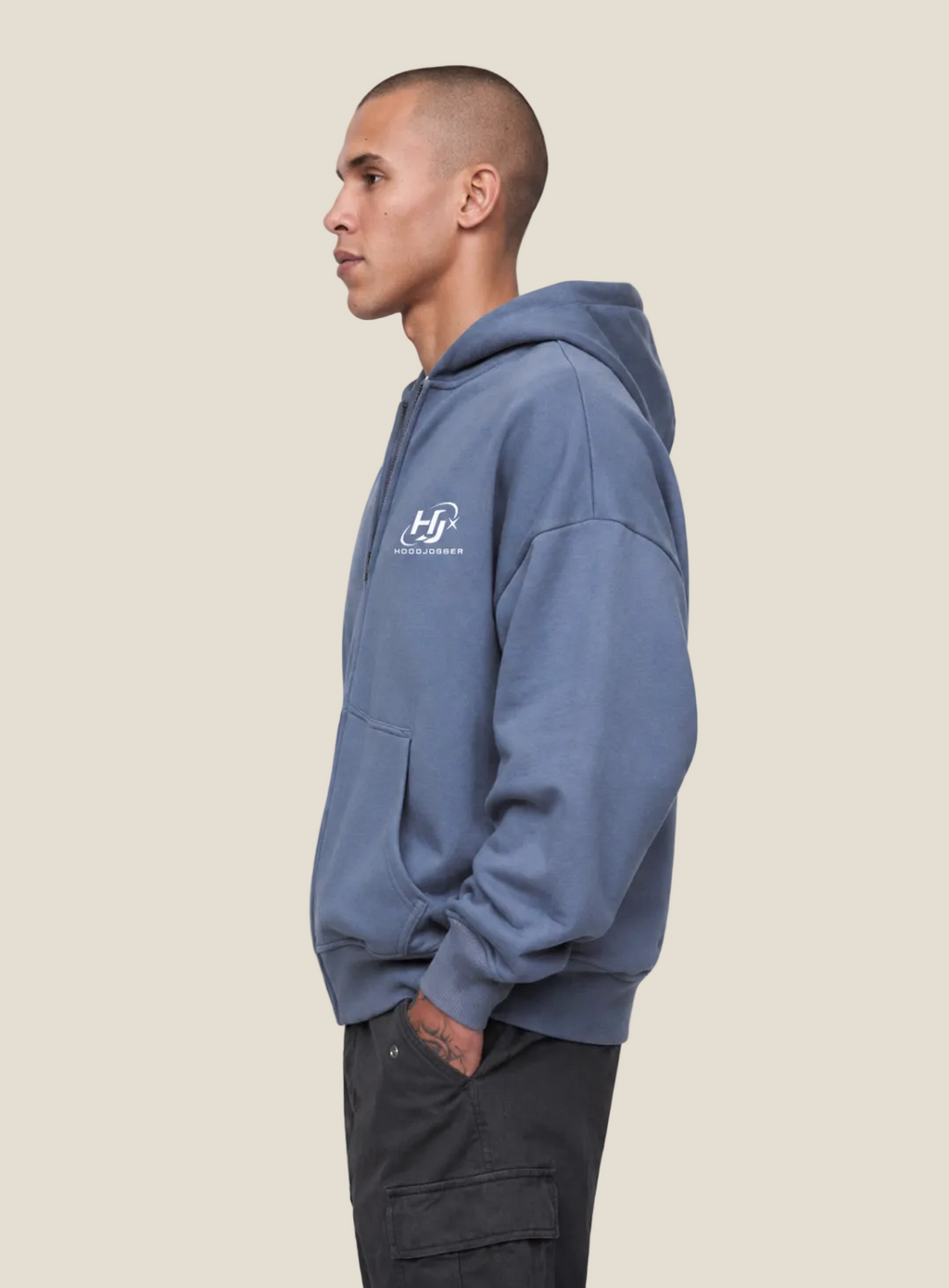 Oversized Herren Hoodie Seitenansicht HOODJOGGER